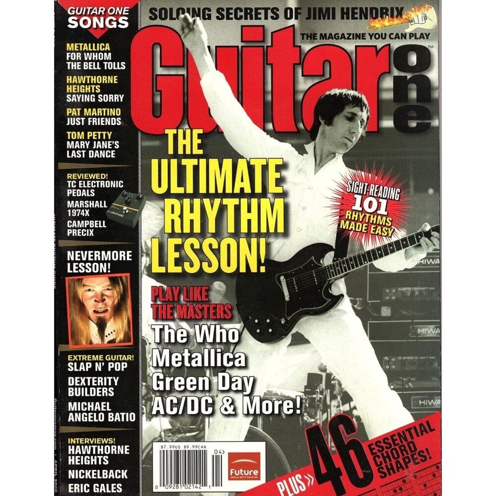Guitar One Magazine April 2006 The Who Metallica Green Day AC/DC